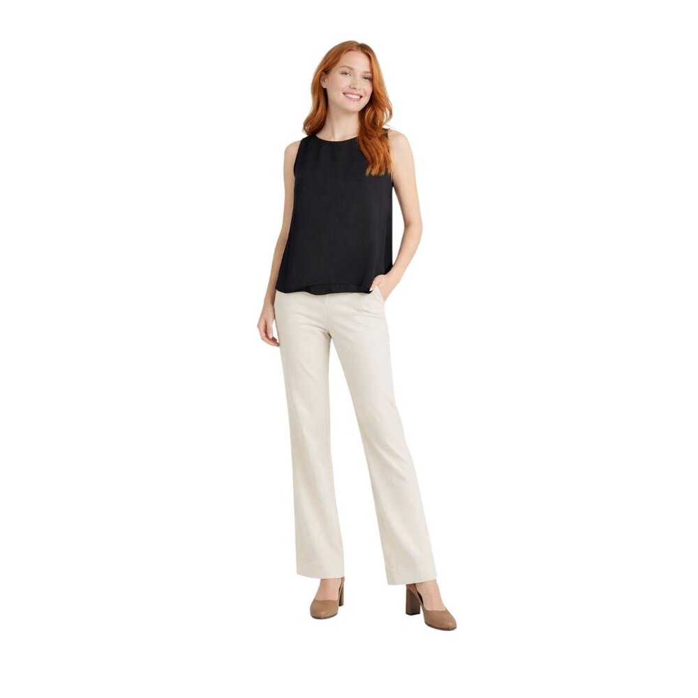 2/$30 ZARA Small Trafaluc Collection Black Blouse Keyhole Back Detail